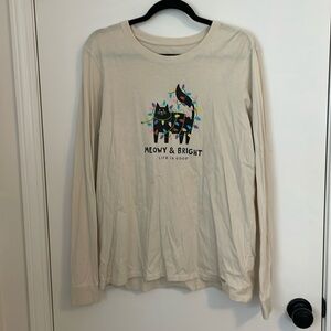 Life‎ is Good Meowy & Bright Long Sleeve Soft  T-Shirt. #204